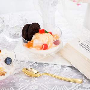 Gobelets en plastique jetables avec couvercles Emballage de tasse à café personnalisée pour thé à bulles Yaourt carré en plastique Pudding Fruit Cums pp - Product Image 4