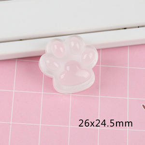 Charmes en résine de patte de chat Transparent de glace lumineuse de haute qualité pour bricolage matériaux faits à la main accessoires de coque de téléphone portable - Product Image 5