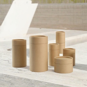 Envase de Cartón Biodegradable para Alimentos con Impresión Digital, Tubo Cilíndrico con Tapa de Aluminio - Product Image 1