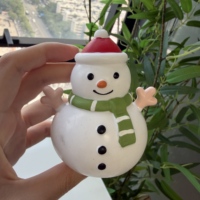 Jouet sensoriel anti-stress à presser sur le thème de Noël, bloc sonore ASMR, figurine Père Noël Bonhomme de neige, jouet de décompression, décoration de vacances, jouet pour enfants