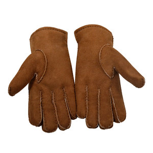 Guanti in vera pelle di pecora guanti invernali spessi in vera pelle con fodera in lana di pelliccia Unisex - Product Image 2