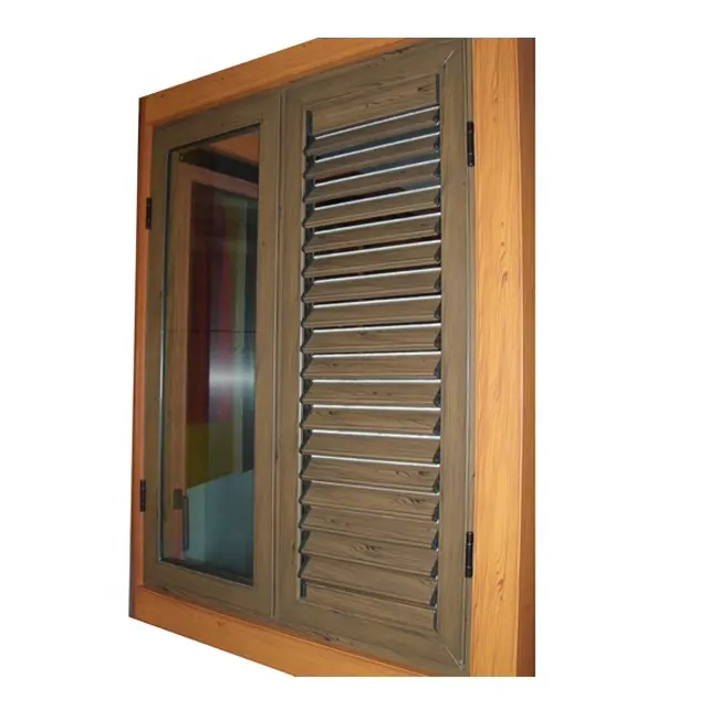 Persianas de ventana personalizadas, persianas ajustables de aluminio para interiores, COLOR madera