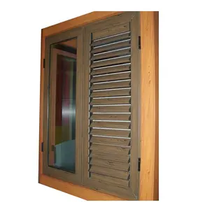 Persianas de ventana personalizadas, persianas ajustables de aluminio para interiores, COLOR madera