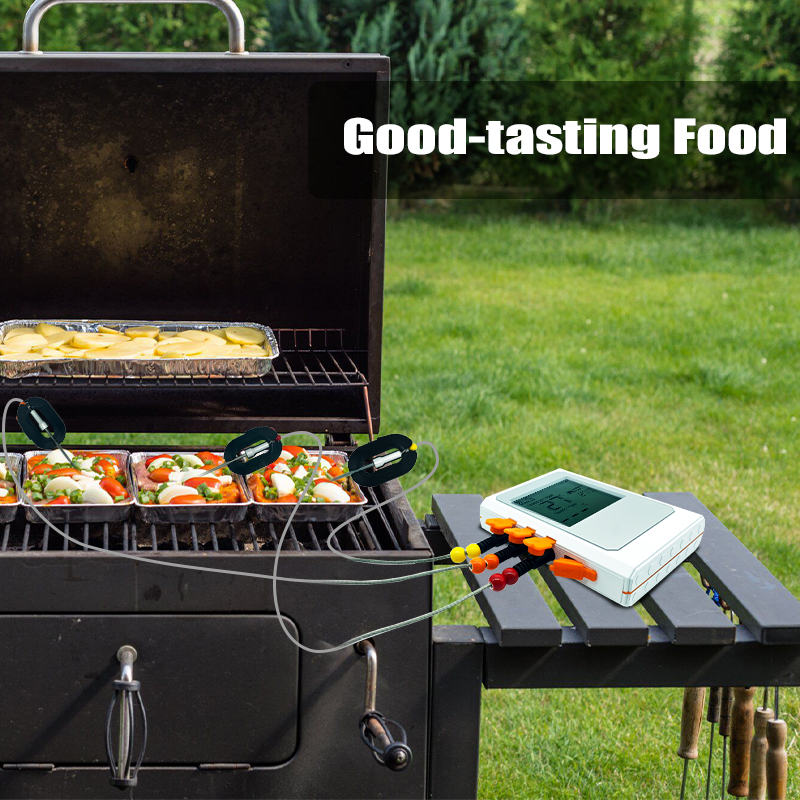 Wifi Smart Wireless Meat Long Range Remote Thermometer For Oven, Grill, Kitchen, BBQ With Rechargeable Battery
