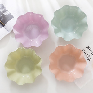 Lotus Leaf Shaped Fruit Plate Plastic Large Size Simple Style Home Snack Bowl For Fruits Vegetables Candy Sunflower Seeds - Product Image 2