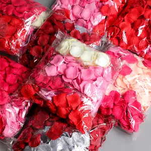 Pétalas de rosa de flores de seda artificiais, de alta qualidade, para decoração de casamento, pétalas de rosas