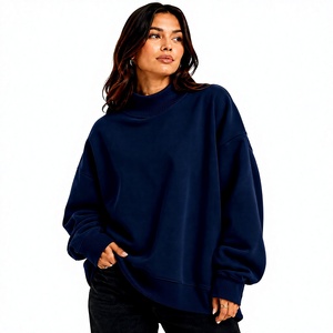 Sudaderas de cuello alto extragrandes para mujer, estilo moderno, para invierno, estilo urbano, ecológicas, a prueba de viento, para uso diario - Product Image 1