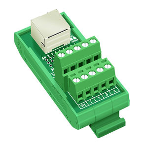 RJ45 femelle avec blindage pour visser le bornier <span class=keywords><strong>RJ</strong></span>-<span class=keywords><strong>45</strong></span> carte de dérivation adaptateur de séparateur de montage sur Rail <span class=keywords><strong>Din</strong></span> - Product Image 3