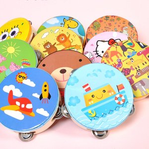 Wholesale Children High Quality Orff Early Education Percussion Toy Hand Clap Tambourine Hand <b>Drum</b> Wood - Product Image 1