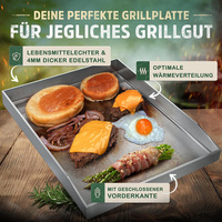 Argent Résistant Aux Hautes Températures En Acier Inoxydable Grill Pan Extérieur Barbecue Pelle Barbecue Tablier Barbecue Plaque En Gros