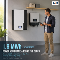 Baterai LiFePO4 Terpasang di Dinding 48V 100Ah 200Ah 5kWh 10kWh, 6000 Siklus Deep Cycle, Sistem Penyimpanan Energi Surya Rumah, Produsen
