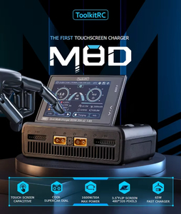 ToolkitRC M8D 1600W 50A DC Balance Touchscreen-Ladegerät 65W Schnelllade-Doppel kanäle für 1-8S Lipo-Batterie für RC FPV Drone Car - Product Image 6