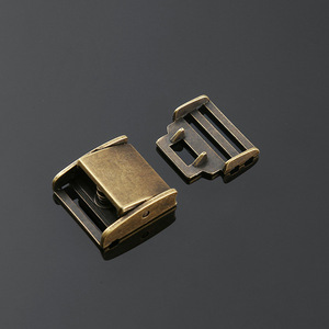 Hebilla de liberación lateral de aleación de zinc, accesorios para bolsos en bronce y plata, duraderos y resistentes al desgaste, para bolsos, primavera 2022 Q058-20 - Product Image 3