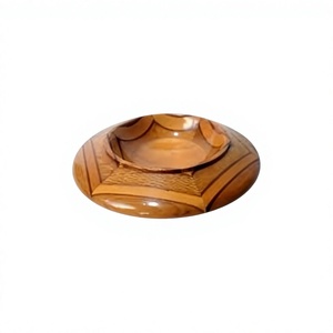 Nuevo Diseño del Fabricante, Tazón de Servir para Fiestas, Ecológico, de Madera de Acacia, con Impresión Personalizada Vintage, Impresión a Mano, BS-0038, Pulido - Product Image 6