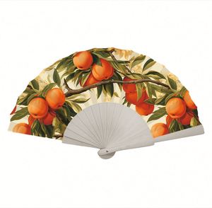 Abanico Plegable Personalizado de 23 cm, Hermoso Abanico de Madera para Baile al Aire Libre, Promocional, de Poliéster, Algodón y Bambú, con Diseño Pintado de Amor, en Oferta - Product Image 5