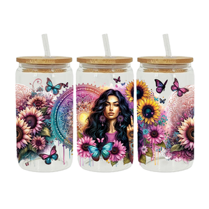 MIYA 15 autocollants UV personnalisés de dessin animé de fille pour les transferts de gobelets DTF autocollants lavables de haute qualité de 16oz fournisseur en gros à bas quantité minimale de commande - Product Image 1