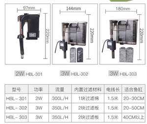 <span class=keywords><strong>Super</strong></span> Slanke Vorm <span class=keywords><strong>Aquarium</strong></span> Hang On Filter Voor <span class=keywords><strong>Aquarium</strong></span> Met Filter Kartonnen Plaat Hbl Serie - Product Image 4