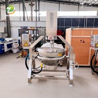 Marmite à double enveloppe et cuve de cuisson SUS304 avec vitesse de mélange de 25 tr/min