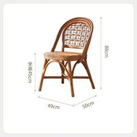 Tabouret de bar bohème moderne, fauteuil de salon intérieur, canapé avec dossier, mobilier de jardin en rotin tressé, tables de salle à manger en bois pour hôtel