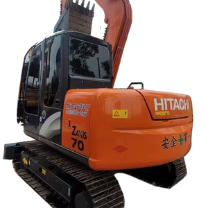 Mini-pelle sur chenilles HITACHI modèle 2022 d'occasion certifiée CE de 7 tonnes avec godet et moteur à vendre au Japon - Product Image 1