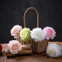 Boule de fleurs artificielles en soie Vcare, centre de table fait main de style européen pour mariage, décoration de table et de maison