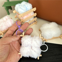 Porte-clés en peluche Tofu moissonné, pendentif mignon gourmand, breloque de sac de dessin animé, jouet doux apaisant pour cadeaux de filles