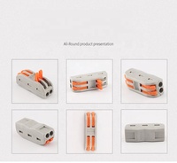 Connecteur de câblage compact à sertissage rapide Modèle 222, 2P, 32A, avec broches en cuivre, en nylon PC, pour applications électriques