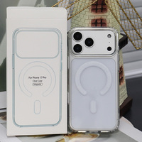 Coque de protection magnétique transparente anti-jaunissement antichoc personnalisée pour iPhone 8 XS 11 12 13 14 15 16 17 18 Pro Max Plus