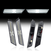 Feux de position latéraux LED avant et arrière X Design à lentille transparente pour Chevrolet Camaro 2010-2015, lampe de pare-chocs blanche 92246244, 4 pièces