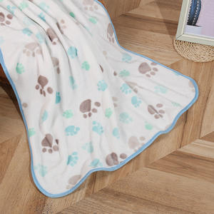ผ้าห่มผ้าสักหลาดสำหรับสุนัขผ้าสักหลาดเนื้อนุ่มพิมพ์ลายอุ้งเท้าแบบหนาสำหรับสัตว์เลี้ยง - Product Image 6