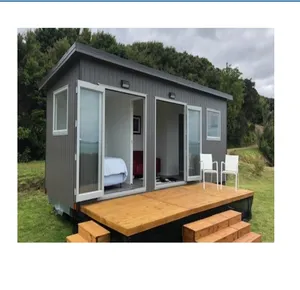 Facile à installer construction avec porte coulissante en aluminium pas cher mobile mobile maisons préfabriquées en bois