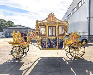 Zhenda Brand Beautiful Cinderella <b>Pumpkin</b> Electric Horse Carriage Steel Structure 6 Persons <b>White</b> Big Wedding <b>Decoration</b> Royal - Product Image 5