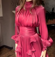 Robes Élégantes et Tendance pour Femme, Coupe Slim, à Volants, Style Français, Nouvelle Collection Été 2026, Vente en Gros pour Boutiques, Motif Uni