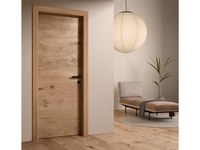 Porte intérieure moderne en bois massif avec isolation thermique et résistance à l'humidité pour chambre et villa (Série)