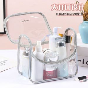 PVC <b>Transparent</b> Female <b>Makeup</b> <b>Bag</b> Wholesale Ins Wind Zipper Closure Soft Handle Foldable Cartoon Pattern Waterproof Travel <b>Bag</b> - Product Image 5