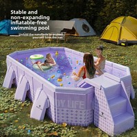 YK2026-9 Faltbarer Rechteckiger Aufblasbarer Schwimmpool für Babys und Kinder Umweltfreundliches PVC-Material Individuelle Farbe für den Außenbereich