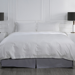 Bán Buôn Linen Bedding Set Luxury 300TC 4 Cái Tấm Ga Trải Giường Khách Sạn Trắng Bộ Đồ Giường - Product Image 2