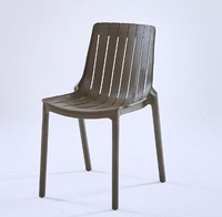 Chaises de jardin empilables nordiques modernes en plastique PP pour hôtel, restaurant, salle à manger, salon, terrasse, balcon, café
