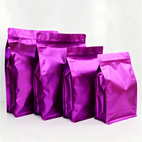 Sachets refermables multi-tailles en aluminium coloré à huit soudures latérales, étanches à l'humidité, thermosoudables, avec fermeture éclair et encoche de déchirement, pour aliments et aliments pour bébés
