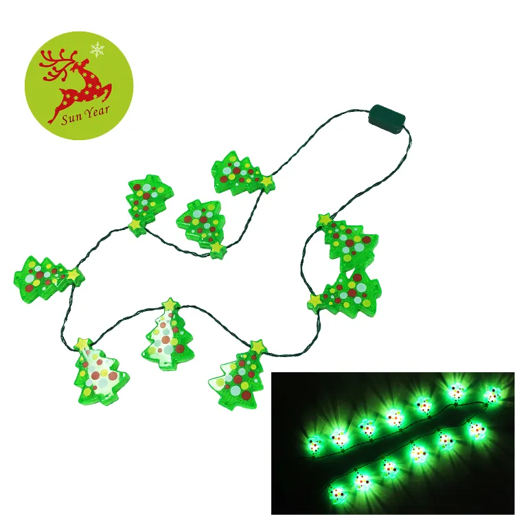 Cadena con luces Led para árbol de Navidad, collares con 5 luces Led para iluminar árboles, suministros para eventos y fiestas