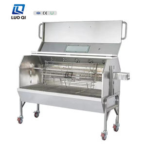 Parrilla de Lujo Grande para Barbacoa con Asador Giratorio de Acero Inoxidable a Gas y Carbón 60KG para Exteriores al por Mayor - Product Image 1