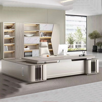 Bureau et chaise de bureau Yazhi Boss Bureau de direction moderne Bureau et chaise de PDG Grand mobilier de bureau de luxe