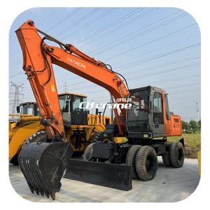 Escavadora de Rodas <span class=keywords><strong>Hitachi</strong></span> ZX130W Usada, 99% Nova, Excelente Qualidade, Escavadora <span class=keywords><strong>Hitachi</strong></span> ZX130W, ZX140W, ZX160W Usada, <span class=keywords><strong>Hitachi</strong></span> 130W em Estoque - Product Image 1