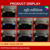 J ONE Led Drl Rgb Contrôle de la couleur par téléphone pour BMW Série 3 G20 G21 2023-Up Drl Multicolore Module Drl Pièces et accessoires automobiles