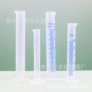 Plastic Graduated Measuring Cylinder 10 25 50 100ml Lab Scale For Biology Teaching Instruments - Product Image 1