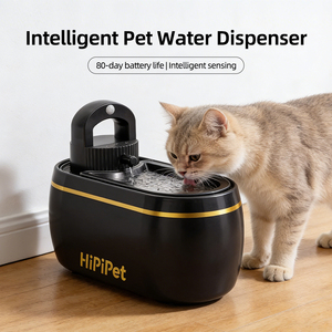 Cat Cordless <b>Automatic</b> Pet <b>Water</b> Fountain Ceramic Pet <b>Water</b> <b>Dispenser</b> Non-Electric Cat Drinking Feeder with Sensor - Product Image 1