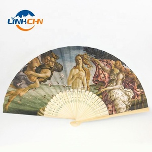 Ventilador de mano de tela personalizado Ventilador de mano manual - Product Image 2