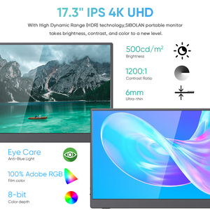 <strong>17</strong>.3 Inch 4K Portable <strong>Monitor</strong> UHD FreeSync 100% RGB USB-C HDR IPS 500 Nits Brightness Dual Speakers LCD <strong>Monitor</strong> for Laptop - Product Image 2
