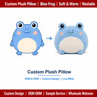 Coussin en peluche personnalisé en forme de grenouille, coussin en peluche doux, coussin en peluche OEM ODM, design personnalisé, coussin en peluche pour la décoration du canapé et du lit
