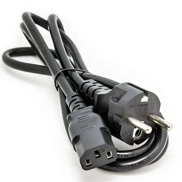 1,5 м, 1,8 м, черный высококачественный шнур питания европейского стандарта с медным кабелем для ноутбука, настольного компьютера, кабель питания c13 c7 C5